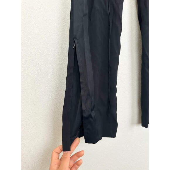 Theory Women's Viewpine C Berger Pants High Rise Pull On Black Mixed Media Sz 4 - Picture 10 of 12